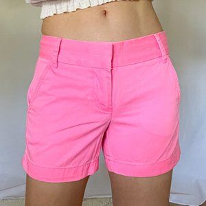 J.Crew 4” Stretch Chino Short in Neon Hot Pink